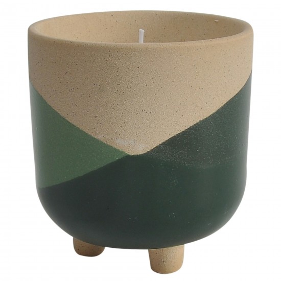 Cer, 6" Scented Candle Footed, Green 16oz