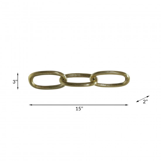 Metal 15" Chain Decor, Gold