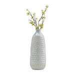 Cer, 16" Dimpled Vase, Oatmeal