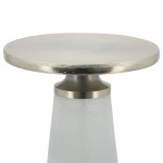 Metal Top, 21"h Nebular Side Table, Frost