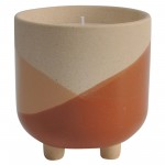 Cer, 6" Scented Candle Footed , Orange 16oz