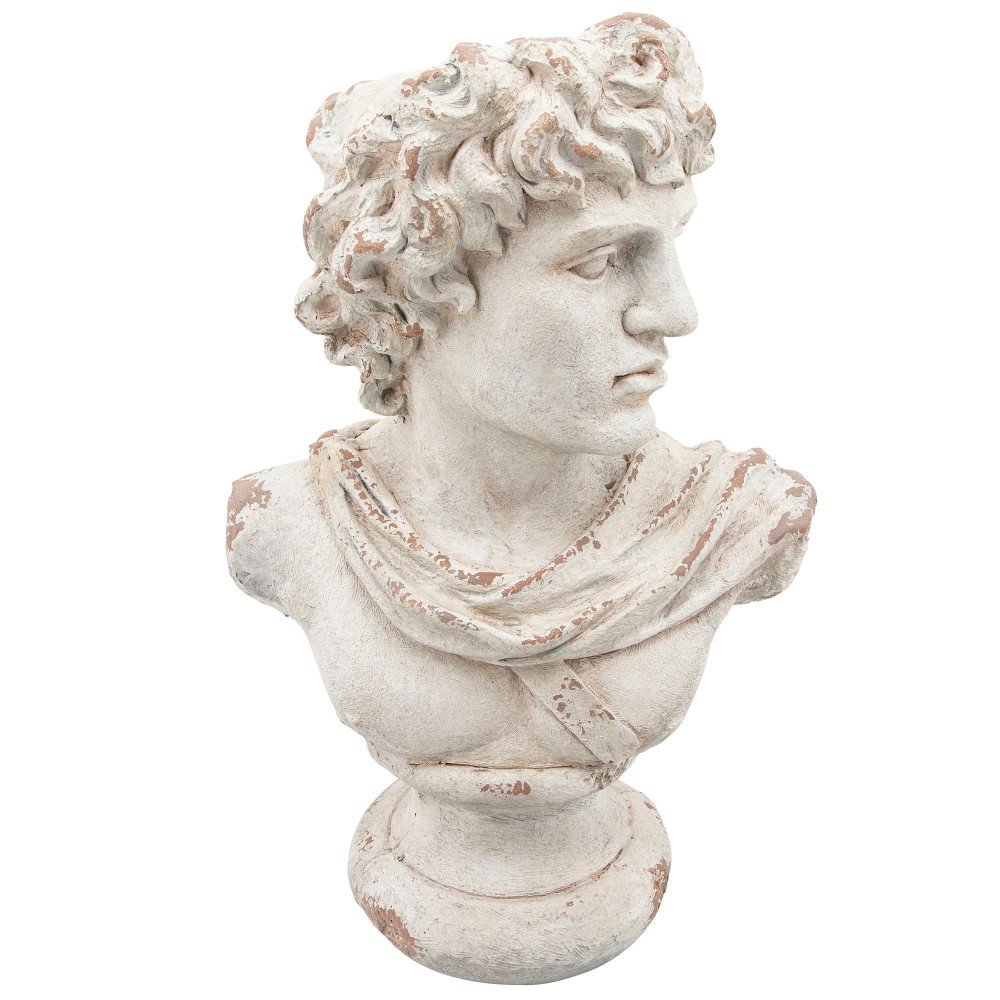 Resin, 31"h David Bust, Antique White