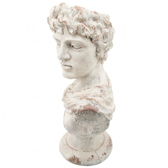 Resin, 31"h David Bust, Antique White