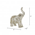 11" Elephant Figurine , Silver