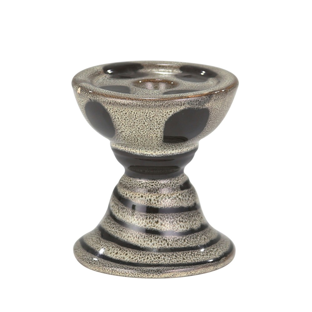 Candle Holder, Gray/black, Short