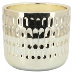 6" Dimpled Scented Candle, Gold 14oz