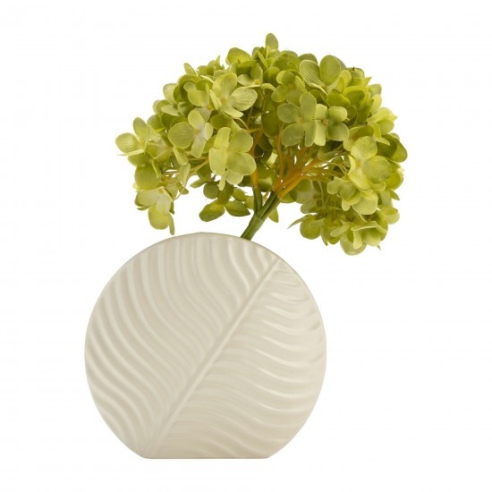 Cer, 7" Round Botanical Vase, Cotton