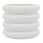 Cer, 10" Bibendum Planter, White