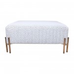 Square Ottoman - White/black Kd