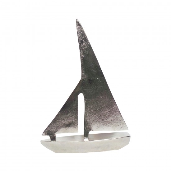 Metal 15"h Sailboat, Silver