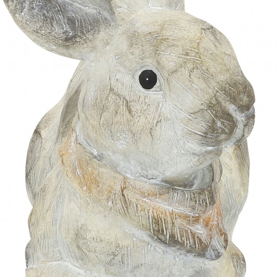 Resin, 16"l Mr. Rabbit Statue, Antique White