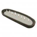 Wood, 24" Scented Candle Tray, Gray 42oz