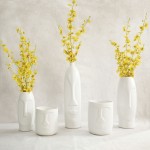6" Face Vase, White