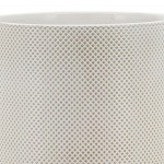 Ceramic 8" Planter On Stand, White/tan Dot