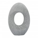 Cer, 16"h Scratched Hollow Accent, Silver