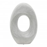 Cer, 16"h Scratched Hollow Accent, Silver