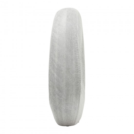 Cer, 16"h Scratched Hollow Accent, Silver