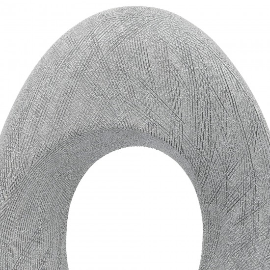 Cer, 16"h Scratched Hollow Accent, Silver