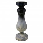 Dark Ombre Glass Candle Holder 18.5"