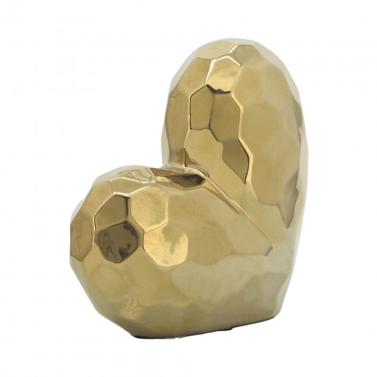 Gold Ceramic Heart 8"