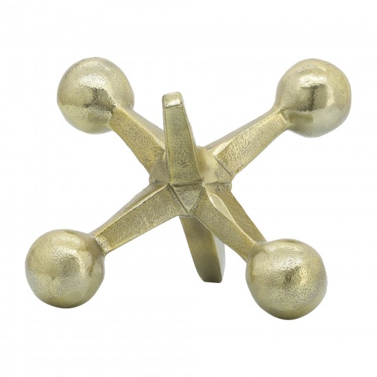 Gold Metal Jacks Decor, 5"