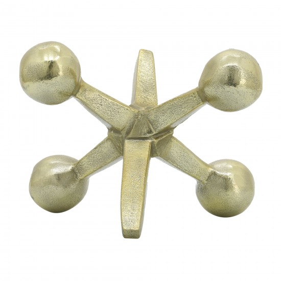 Gold Metal Jacks Decor, 5"