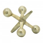 Gold Metal Jacks Decor, 5"