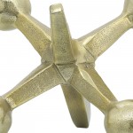 Gold Metal Jacks Decor, 5"