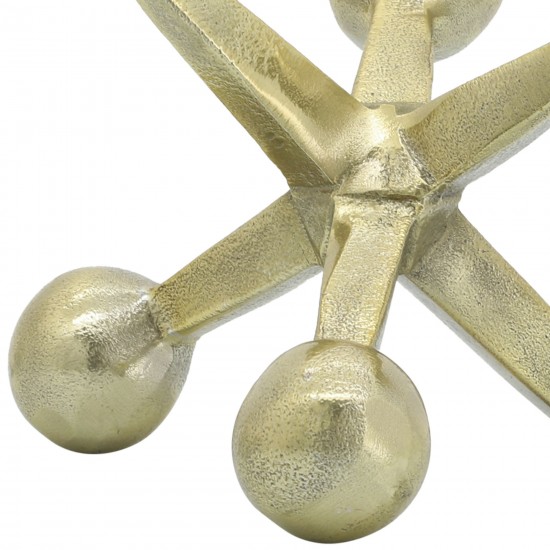 Gold Metal Jacks Decor, 5"