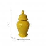 14" Temple Jar, Yellow