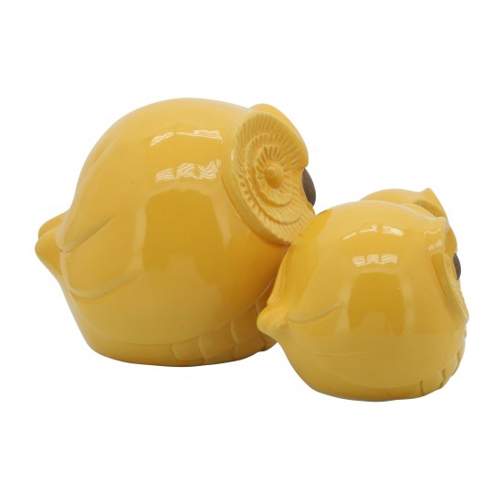 Cer S/3 Owls 7.5", Yellow