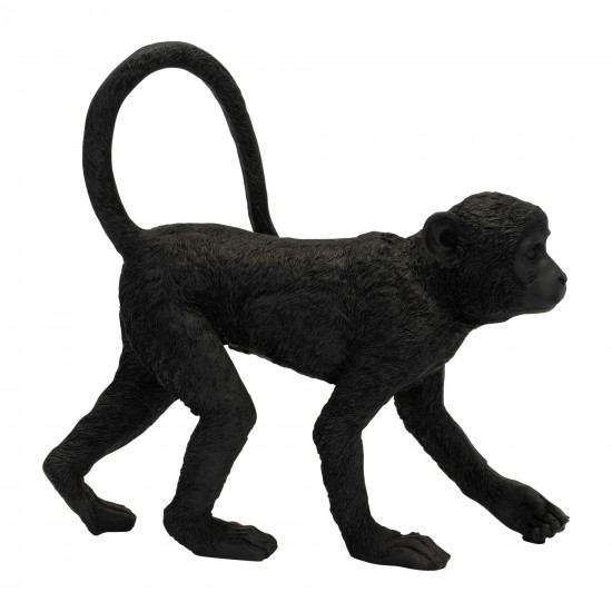 Polyresin 11" Walking Monkey Figurine, Black