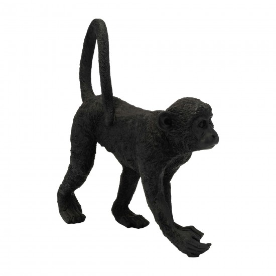 Polyresin 11" Walking Monkey Figurine, Black