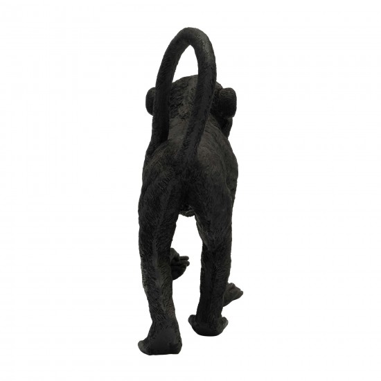 Polyresin 11" Walking Monkey Figurine, Black