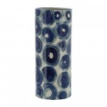 Cer, 15" Cylinder Vase, Blue