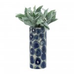 Cer, 15" Cylinder Vase, Blue