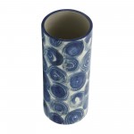 Cer, 15" Cylinder Vase, Blue