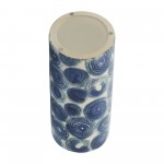 Cer, 15" Cylinder Vase, Blue