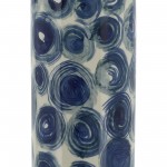 Cer, 15" Cylinder Vase, Blue