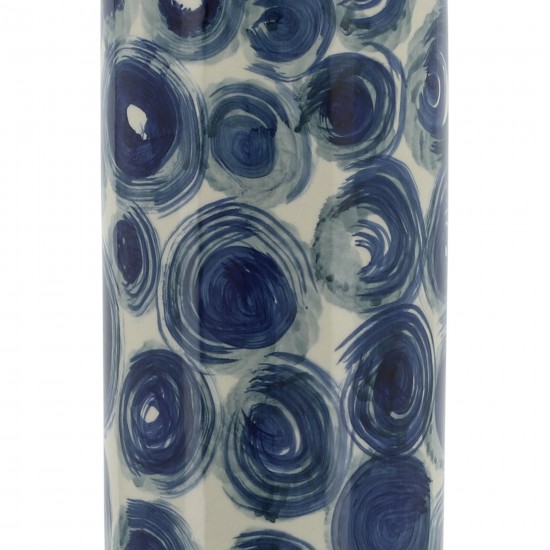 Cer, 15" Cylinder Vase, Blue