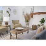 24" Geometric Circle Wall Art, Natural