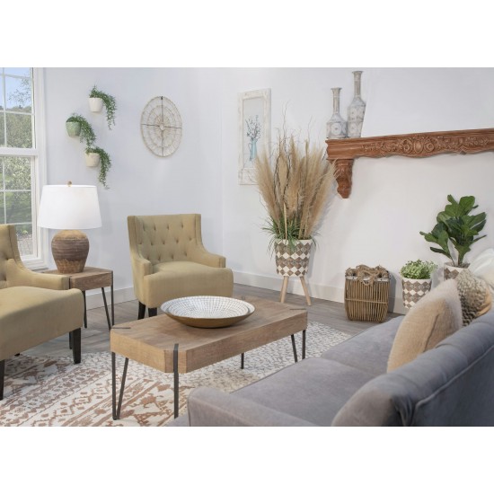 24" Geometric Circle Wall Art, Natural