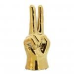 8" Peace Sign, Gold