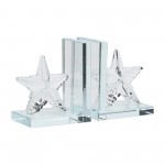 Crystal, S/2 5"h Star Bookends