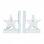 Crystal, S/2 5"h Star Bookends