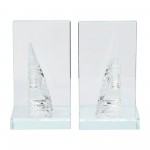 Crystal, S/2 5"h Star Bookends