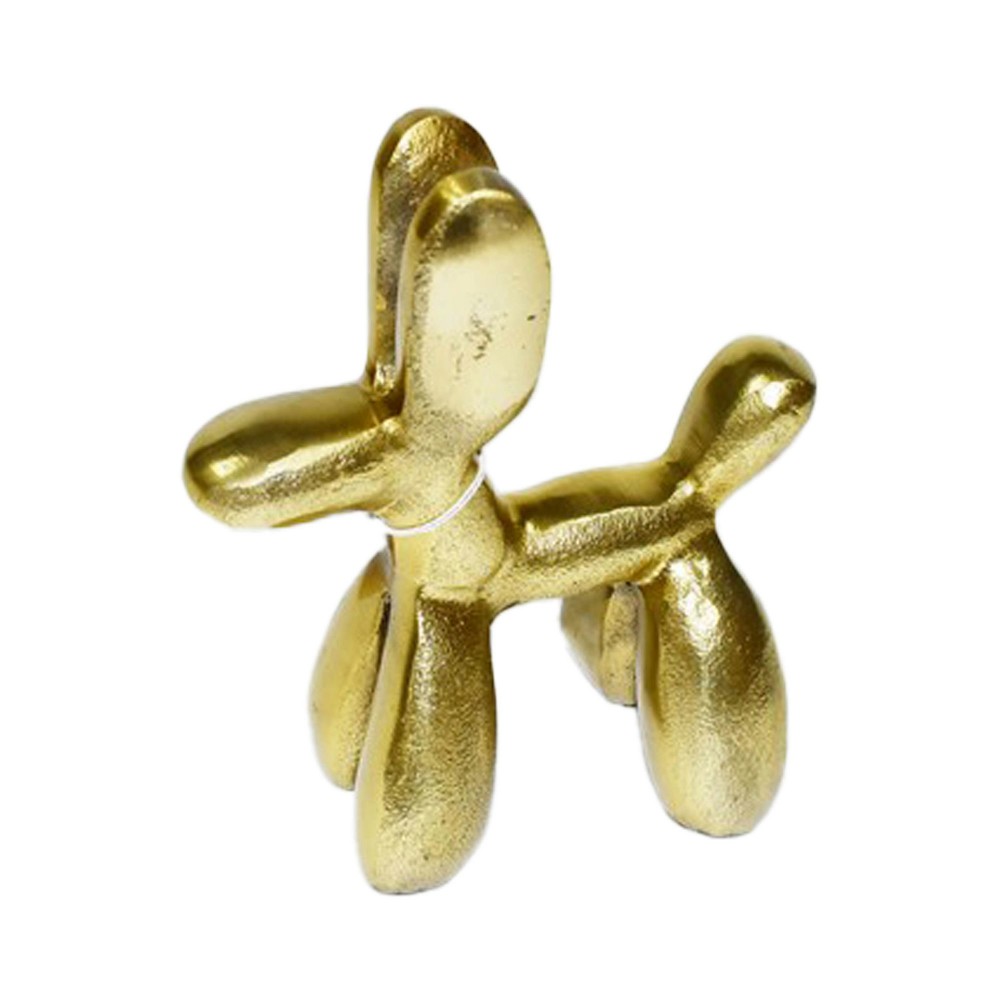 Metal,9"h,ballon Dog Deco,gold Metal,9"h,ballon Dog Deco,gold