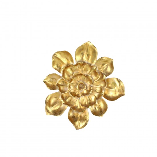 Resin 23" Wall Flower, Gold