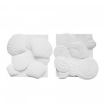 S/2 Resin Sea Shell Wall Decor, White