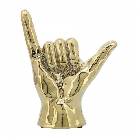 7"h, "hang Loose" Hand, Gold